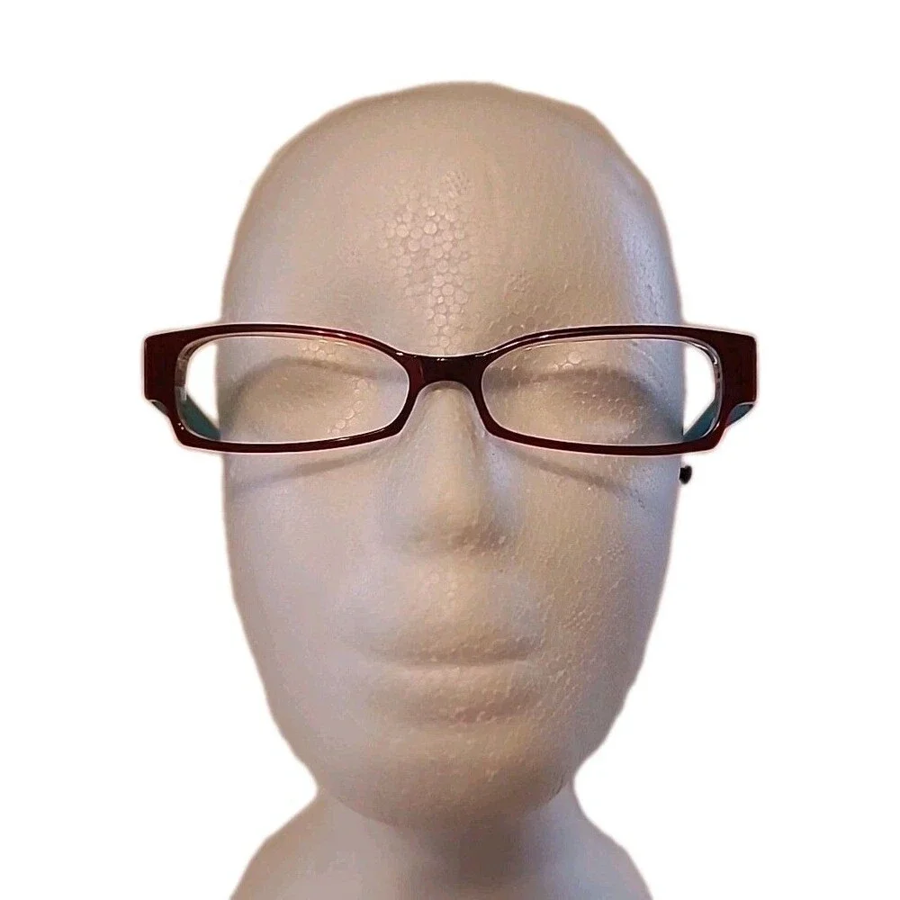Jean Lafont Issy & LA Eyeglasses Frame Olympia 137 50-14-135 Red Floral Art Deco